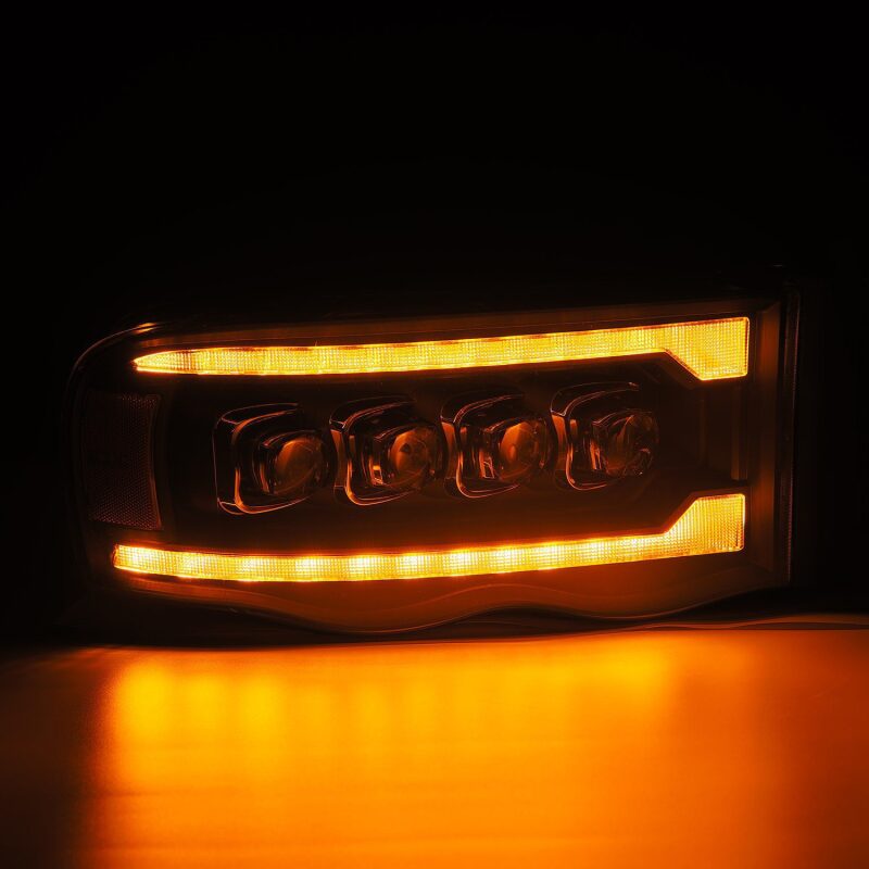 AlphaRex 880564 - ARX880564 - AlphaRex 02-05 Dodge Ram 1500 NOVA LED Proj Headlights Plank Style Blk w/Activ Light/Seq Signal - Shipped in Europe - Tuningsupply.com