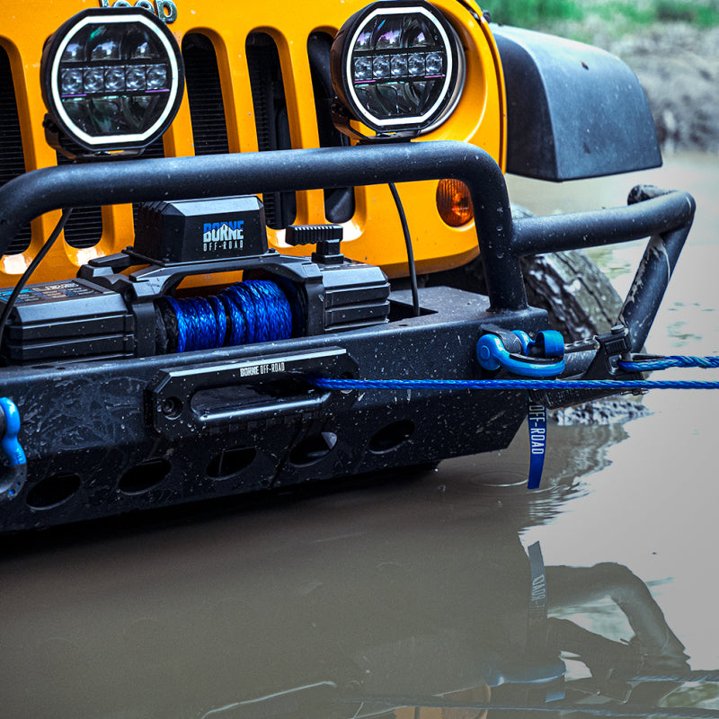 Borne Off-Road BNWN-12-SGR - BRNBNWN-12-SGR - Borne Off-Road 12K Winch - Grey Synthetic Rope - Shipped in Europe - Tuningsupply.com