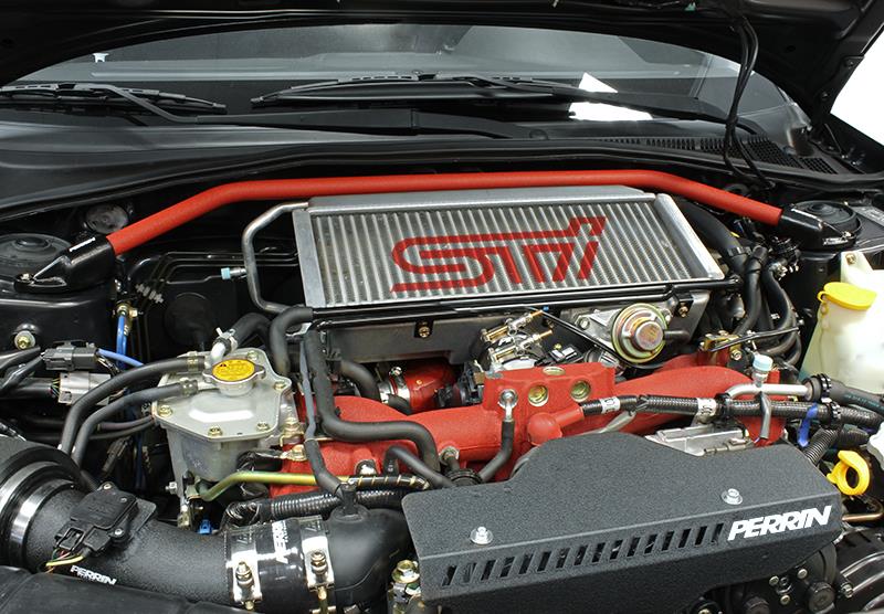 Perrin Performance PSP-SUS-056RD - PERPSP-SUS-056RD - PERRIN 08-14 WRX/STI/Impreza / 14-18 Forester / 13-17 Crosstrek / 05-09 Legacy FR Strut Brace - Red - Shipped in Europe - Tuningsupply.com