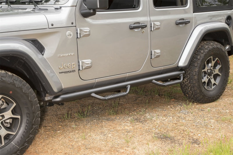 Rugged Ridge 11596.04 - RUG11596.04 - Rugged Ridge Spartan Nerf Bar Textured Black 18-20 Jeep Wrangler JL 4 Door - Shipped in Europe - Tuningsupply.com