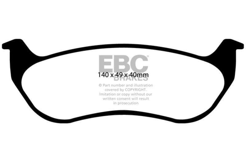 EBC DP41673R - EBCDP41673R - EBC 07-11 Ford Explorer Sport Trac 4.0 Yellowstuff Rear Brake Pads - Shipped in Europe - Tuningsupply.com