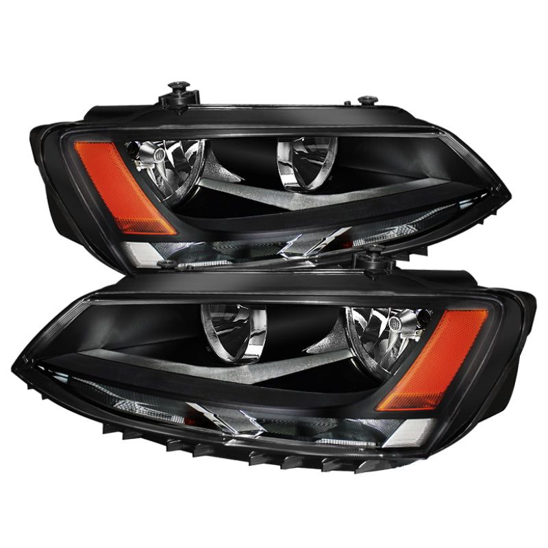 SPYDER 5075796 - SPY5075796 - xTune Volkswagen Jetta 11-14 Amber Crystal Headlights Black HD-JH-VJ11-AM-BK - Shipped in Europe - Tuningsupply.com