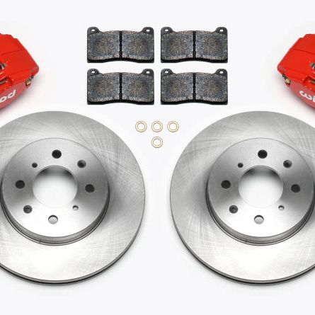 Wilwood 140-12996-R - WIL140-12996-R - Wilwood DPHA Front Caliper & Rotor Kit Red Honda / Acura w/ 262mm OE Rotor - Shipped in Europe - Tuningsupply.com