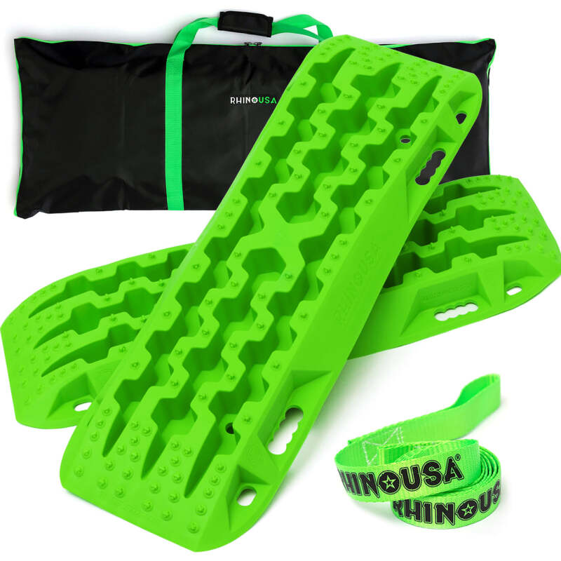 Rhino USA TRACBOARDS-GRN - RSATRACBOARDS-GRN - Rhino USA Recovery Traction Boards - Green (Pair) - Shipped in Europe - Tuningsupply.com