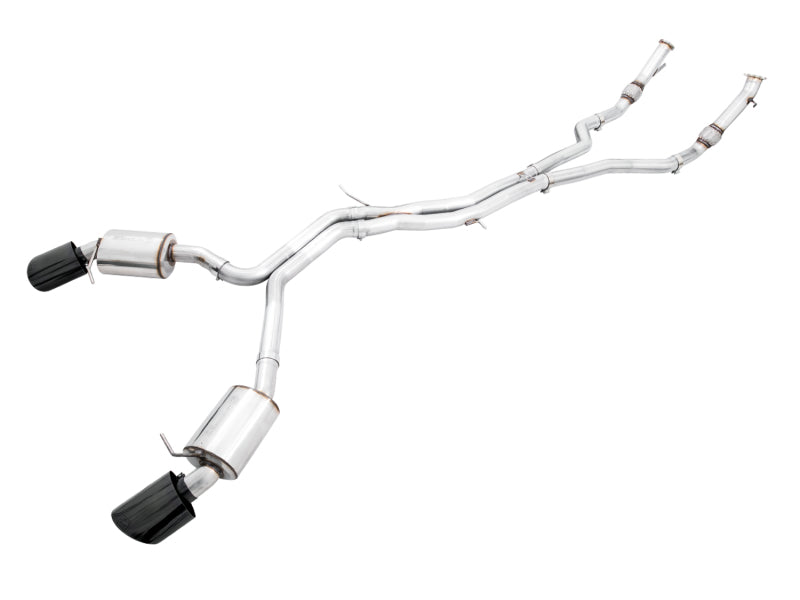 AWE Tuning 3015-33123 - AWE3015-33123 - AWE Tuning Audi B9.5 RS 5 Coupe Non-Resonated Touring Edition Exhaust - RS-Style Diamond Black Tips - Shipped in Europe - Tuningsupply.com