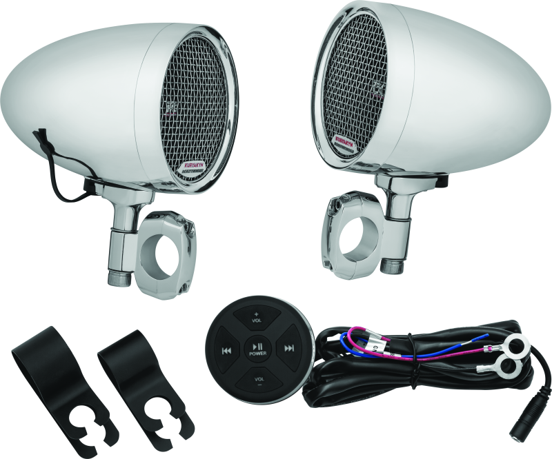 Kuryakyn 2712 - KUR2712 - Kuryakyn Road Thunder Speaker Pods Bluetooth Audio Controller Chrome - Shipped in Europe - Tuningsupply.com