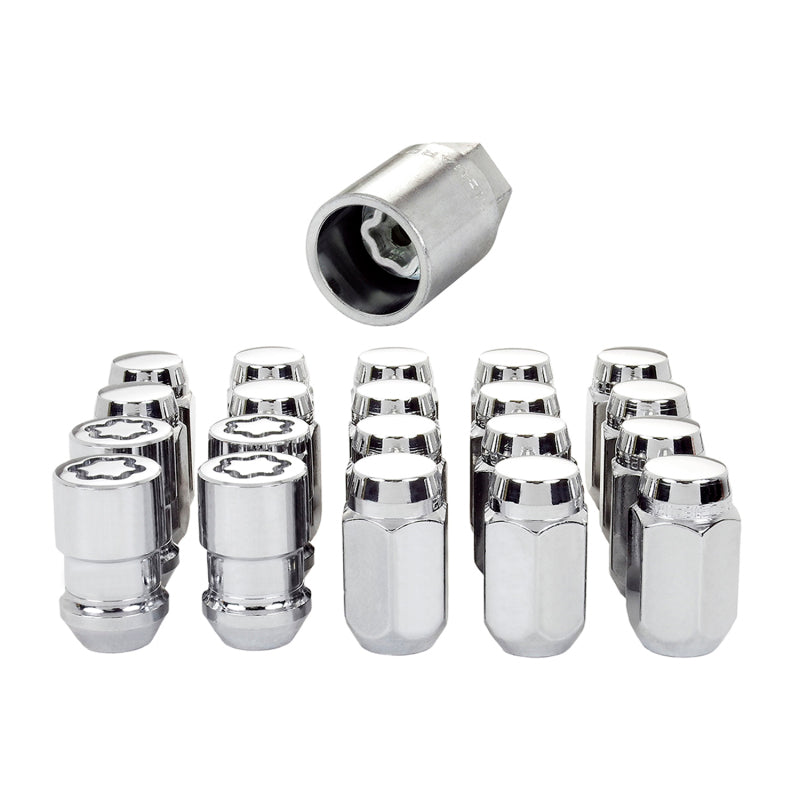McGard - MCG84557CN - McGard 5 Lug Hex Install Kit (Clamshell) w/Locks (Cone Seat Nut) M12X1.5 / 13/16 Hex - Chrome - Shipped in Europe - Tuningsupply.com