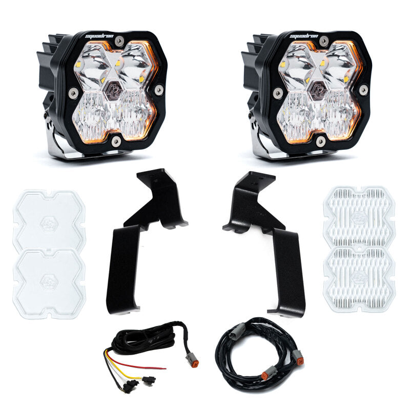 Baja Designs 440022 - BAJ440022 - Baja Designs 21-25 Ford Raptor Squadron Sport 2.0 A-Pillar Kit (Driving/Combo) - Clear - Shipped in Europe - Tuningsupply.com