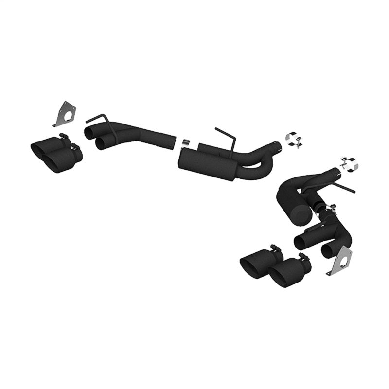 MBRP PS7039BLK - MBRPS7039BLK - MBRP 16-19 Chevrolet Camaro V6 2.5in BLK NPP Dual Axle Back Exhaust w/ 4in Quad Dual Wall Tips - Shipped in Europe - Tuningsupply.com