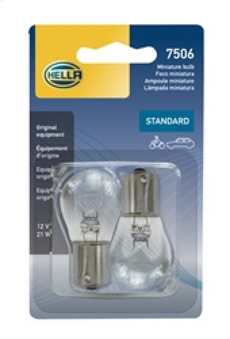 Hella LA7506TB - HELLA7506TB - Hella Bulb 7506 12V 21W Ba15S S8 (2) - Shipped in Europe - Tuningsupply.com