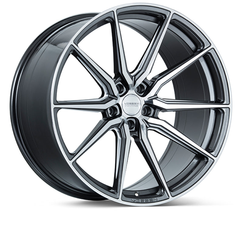 Vossen HF3-9N64 - VOSHF3-9N64 - Vossen HF-3 19x9.5 / 5x114.3 / ET40 / Deep Face / 73.1 - Gloss Graphite Polished Wheel - Shipped in Europe - Tuningsupply.com