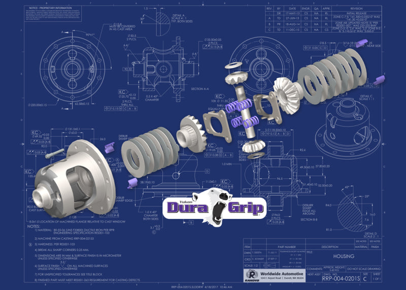 Yukon Gear & Axle YDGD80-3-35 - YUKYDGD80-3-35 - Yukon Gear Dura Grip Positraction for Dana 80 / 35 Spline / 3.73 & Down - Shipped in Europe - Tuningsupply.com