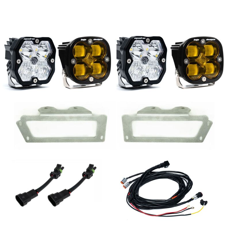 Baja Designs 440053 - BAJ440053 - Baja Designs 10-18 Dodge Ram 2500/3500 / 09-12 1500 Squadron SAE 2.0 Fog Kit (SAE Fog) - Baja Amber - Shipped in Europe - Tuningsupply.com