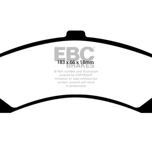 EBC DP41635R - EBCDP41635R - EBC 02 Cadillac Escalade 5.3 (PBR rear caliper) Yellowstuff Rear Brake Pads - Shipped in Europe - Tuningsupply.com