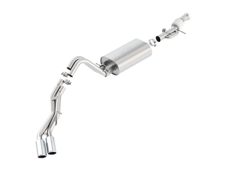 Borla 140559 - BOR140559 - Borla Touring Cat Back 15-16 GMC Denali 6.2L V8 2.75in, 2.25in Dual Same Side Exit 4in Tips Exhaust - Shipped in Europe - Tuningsupply.com