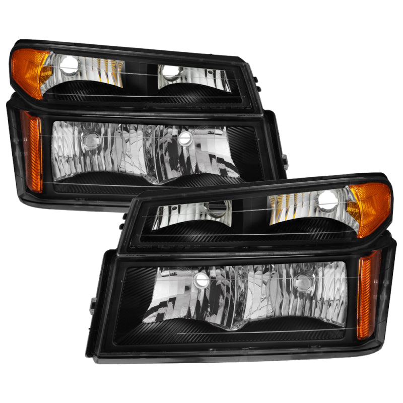 SPYDER 9032110 - SPY9032110 - xTune Chevy Colorado 04-12 OEM Headlights w/ Bumper Lights Black HD-JH-CCOL04-SET-BK - Shipped in Europe - Tuningsupply.com