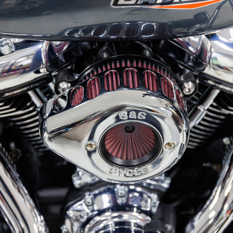 S&S Cycle 170-0941 - SSC170-0941 - S&S Cycle M8 Gen 2 Models Stealth Air Cleaner Kit w/ 1in Filter Air Stinger 58/64/68mm TB - Chrome - Shipped in Europe - Tuningsupply.com