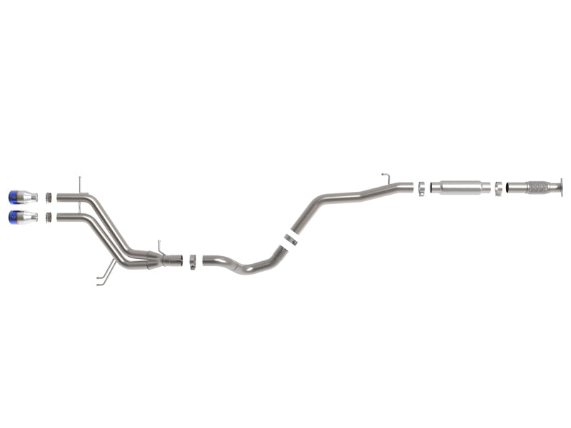 aFe 49-37018-L - AFE49-37018-L - aFe Takeda 2-1/2in to 3in SS-304 Cat-Back Exhaust w/ Blue Flame Tips 13-17 Hyundai Veloster L4-1.6L - Shipped in Europe - Tuningsupply.com