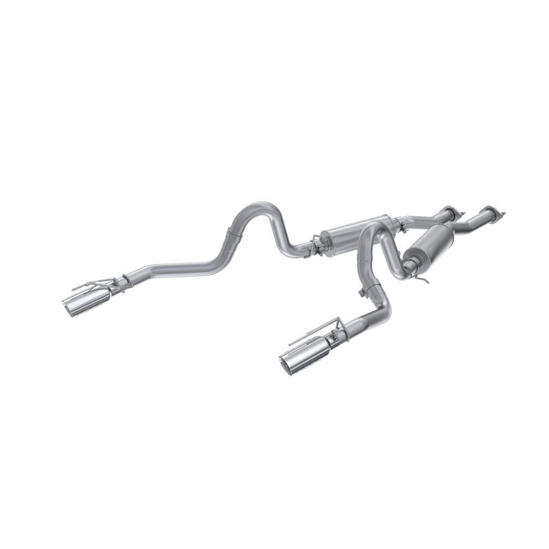 MBRP PS7221AL - MBRPS7221AL - MBRP 99-04 Ford Mustang GT/Mach 1 2.5in Dual Split Rear AL Catback Exhaust w/ 3.5in Dual Wall Tips - Shipped in Europe - Tuningsupply.com