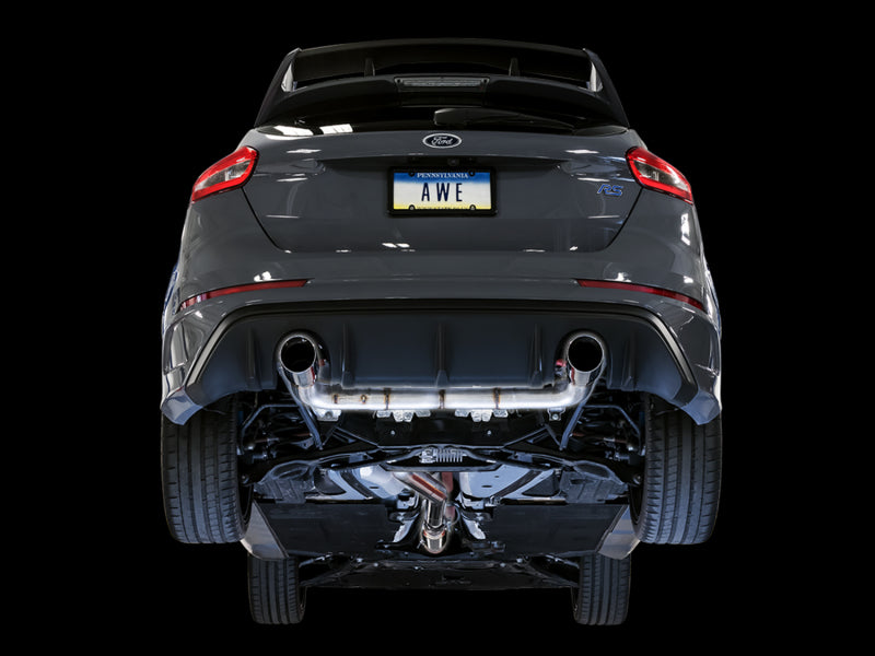 AWE Tuning 3020-32030 - AWE3020-32030 - AWE Tuning Ford Focus RS Track Edition Cat-back Exhaust - Chrome Silver Tips - Shipped in Europe - Tuningsupply.com