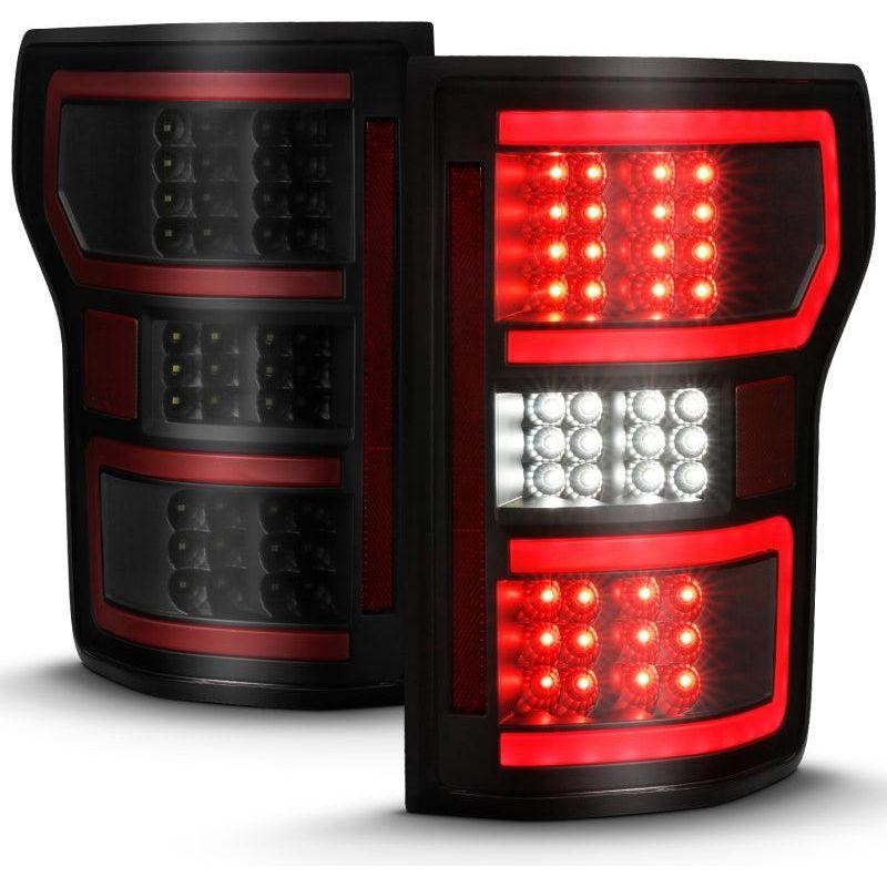 ANZO 311314 - ANZ311314 - ANZO 18-19 Ford F-150 LED Taillight Black Housing Clear Lens Red Light Bar W/Sequential - Shipped in Europe - Tuningsupply.com
