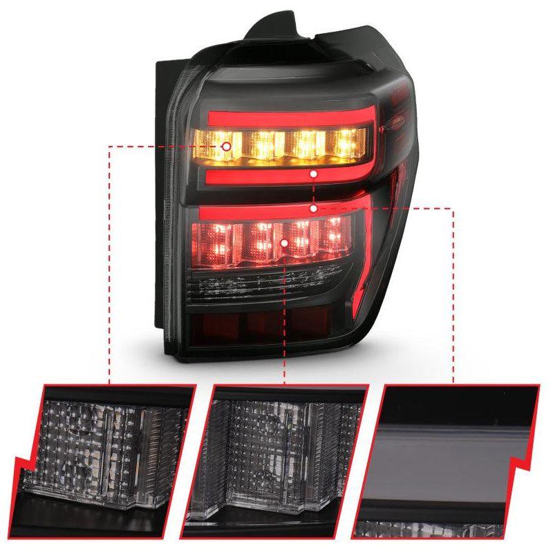 ANZO 311312 - ANZ311312 - ANZO 2014-2020 Toyota 4Runner T.L Black Housing Smoke Lens Red Light Bar W/Sequential - Shipped in Europe - Tuningsupply.com
