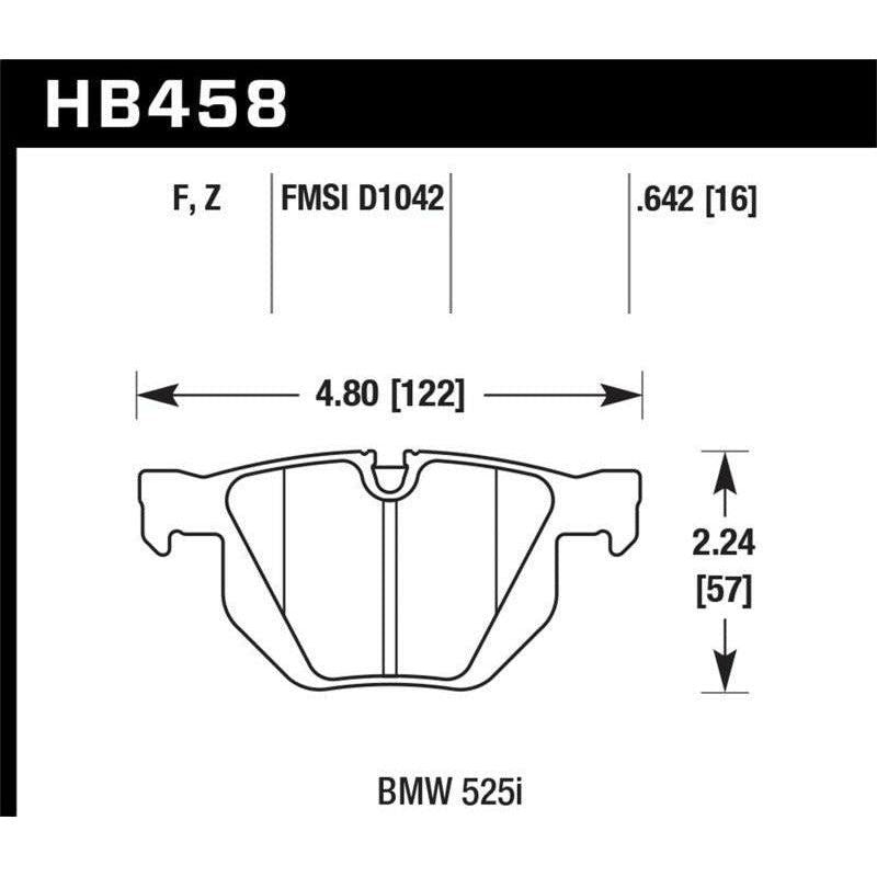 Hawk Performance KHB458F.642 - HAWKHB458F.642 - Hawk 04-06 BMW 525I / 06-07 BMW 525Xi/530Xi / 08-10 528I / 04-07 530I / 08-09 535Xi / 09-10 535i HP - Shipped in Europe - Tuningsupply.com