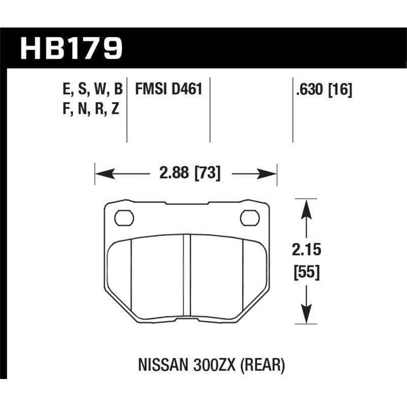 Hawk Performance KHB179Z.630 - HAWKHB179Z.630 - Hawk 06-07 WRX Performance Ceramic Street Rear Brake Pads - Shipped in Europe - Tuningsupply.com