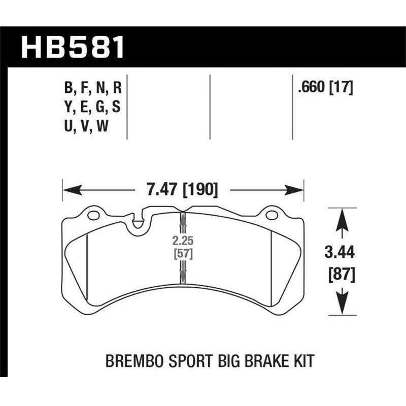 Hawk Performance KHB581F.660 - HAWKHB581F.660 - Hawk 09 Nissan GT-R R35 HPS Street Front Brake Pads - Shipped in Europe - Tuningsupply.com