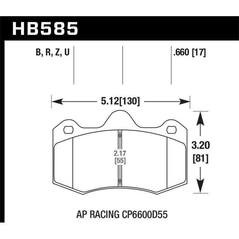 Hawk Performance KHB585B.660 - HAWKHB585B.660 - Hawk 12-14 McLaren MP4-12C HPS 5.0 Front Brake Pads - Shipped in Europe - Tuningsupply.com