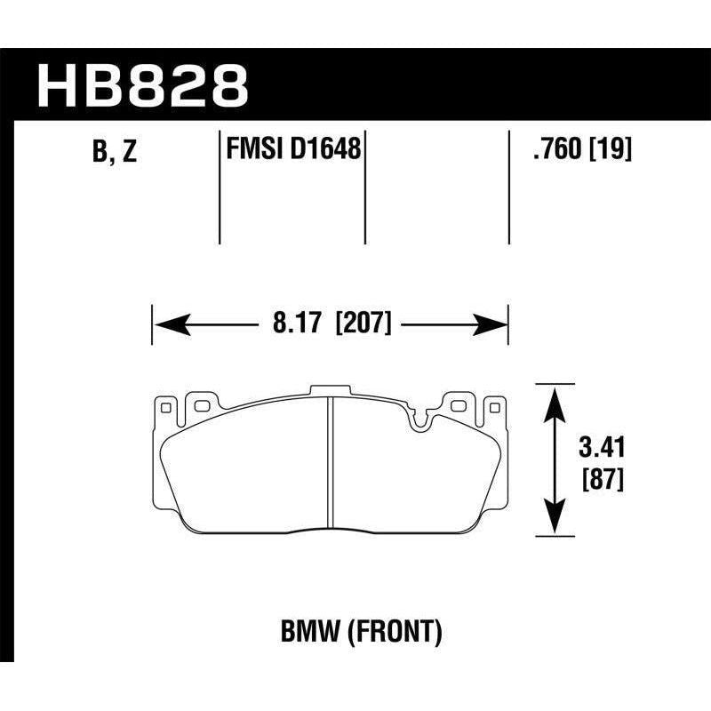 Hawk Performance KHB828B.760 - HAWKHB828B.760 - Hawk 12-17 BMW M6 / 14-17 BMW M6 Gran Coupe / 13-16 BMW M5 HPS 5.0 Front Brake Pads - Shipped in Europe - Tuningsupply.com