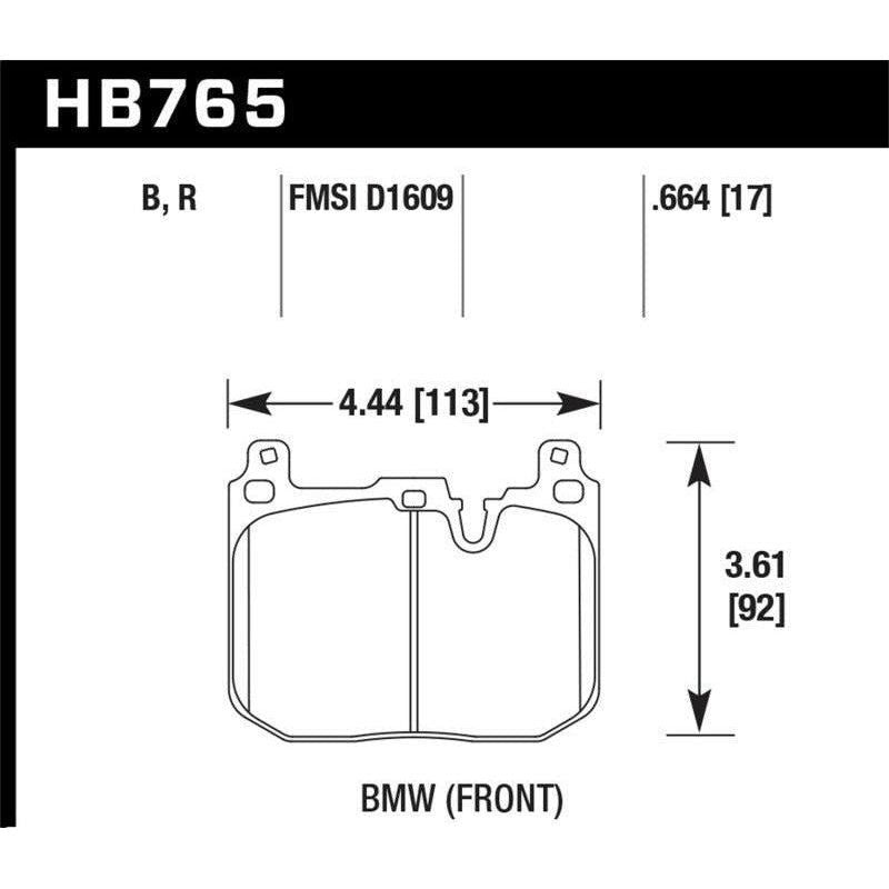 Hawk Performance KHB765U.664 - HAWKHB765U.664 - Hawk 13-16 BMW 328i xDrive DTC-70 Front Race Brake Pads - Shipped in Europe - Tuningsupply.com