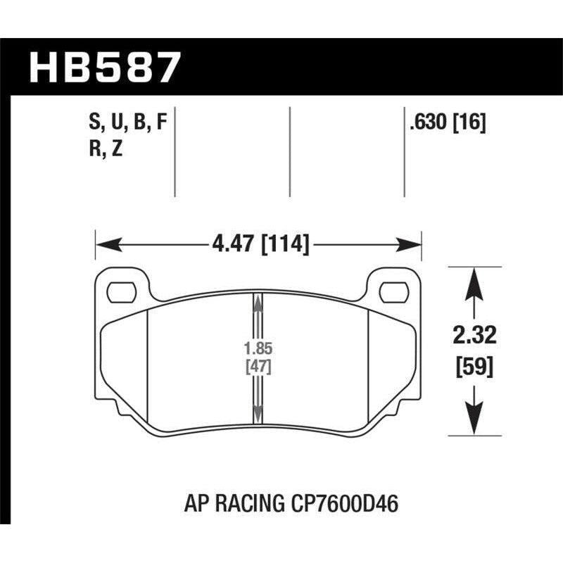 Hawk Performance KHB364B.587 - HAWKHB364B.587 - Hawk 2002-2004 Audi A6 (Front Rotors 320mm) HPS 5.0 Rear Brake Pads - Shipped in Europe - Tuningsupply.com