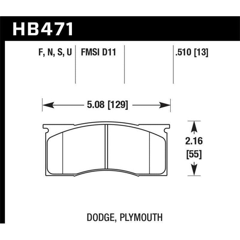 Hawk Performance KHB471F.510 - HAWKHB471F.510 - Hawk HPS Street Brake Pads - Shipped in Europe - Tuningsupply.com