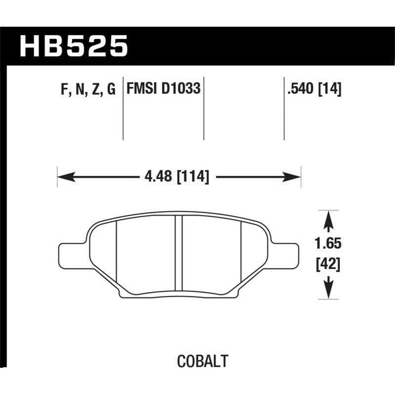 Hawk Performance KHB525F.540 - HAWKHB525F.540 - Hawk HPS Street Brake Pads - Shipped in Europe - Tuningsupply.com
