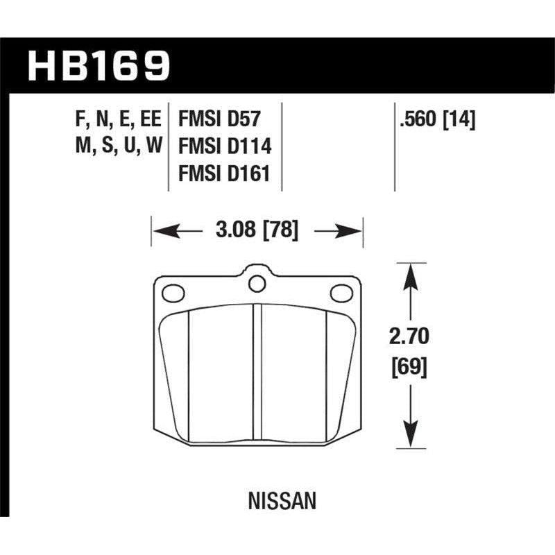 Hawk Performance KHB169F.560 - HAWKHB169F.560 - Hawk HPS Street Brake Pads - Shipped in Europe - Tuningsupply.com