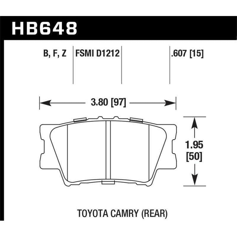 Hawk Performance KHB648F.607 - HAWKHB648F.607 - Hawk HPS Street Brake Pads - Shipped in Europe - Tuningsupply.com
