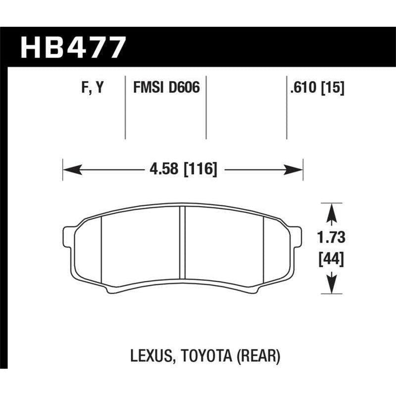 Hawk Performance KHB477F.610 - HAWKHB477F.610 - Hawk HPS Street Brake Pads - Shipped in Europe - Tuningsupply.com
