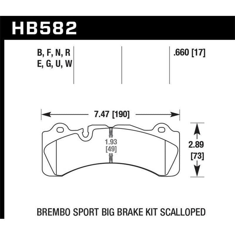 Hawk Performance KHB582F.660 - HAWKHB582F.660 - Hawk HPS Street Brake Pads - Shipped in Europe - Tuningsupply.com
