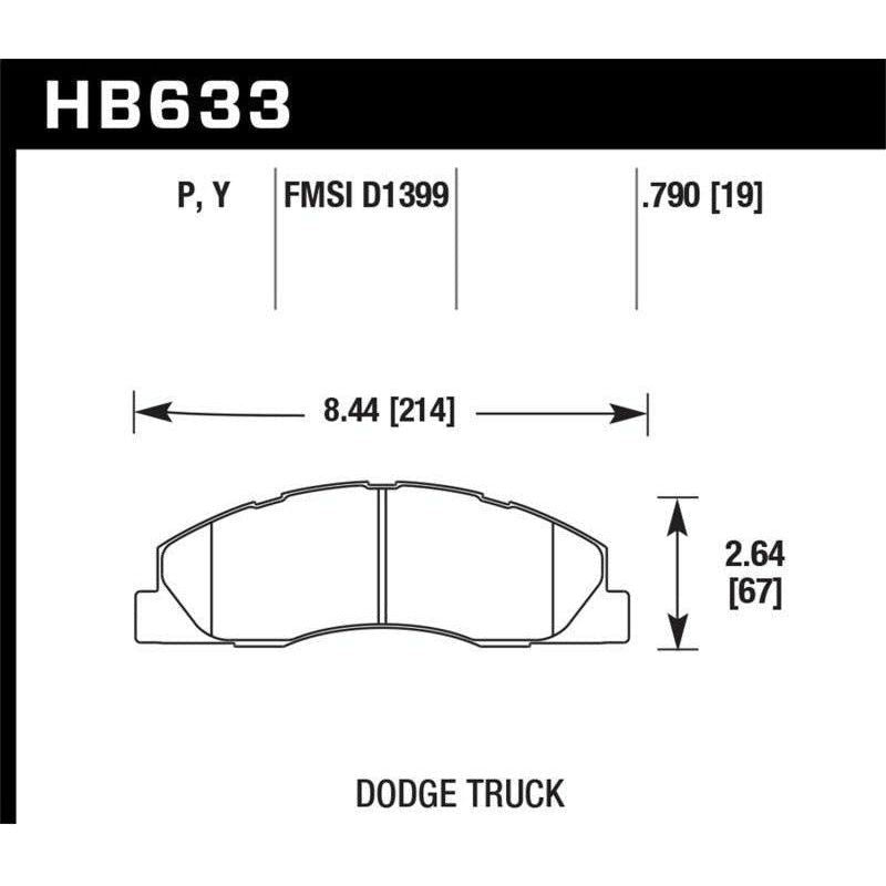 Hawk Performance KHB633Y.790 - HAWKHB633Y.790 - Hawk LTS Street Brake Pads - Shipped in Europe - Tuningsupply.com