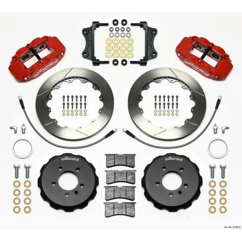 Wilwood 140-12789-R - WIL140-12789-R - Wilwood Narrow Superlite 6R Front Hat Kit 12.88in Red 06-12 Volkswagen GTI w/ Lines - Shipped in Europe - Tuningsupply.com