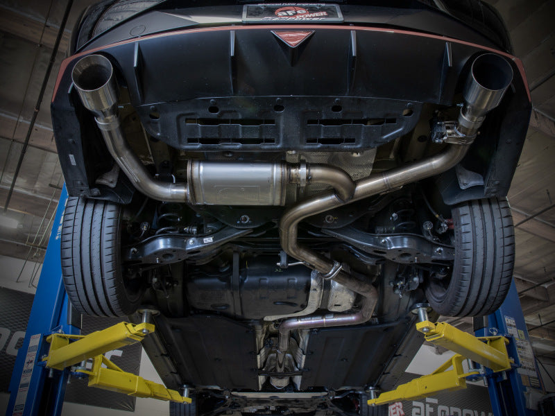 aFe 49-37027-B - AFE49-37027-B - aFe Takeda Hyundai Elantra N 22-23 L4-2.0L (t) 3in SS Axle-Back Exhaust System w/ Black Tips - Shipped in Europe - Tuningsupply.com