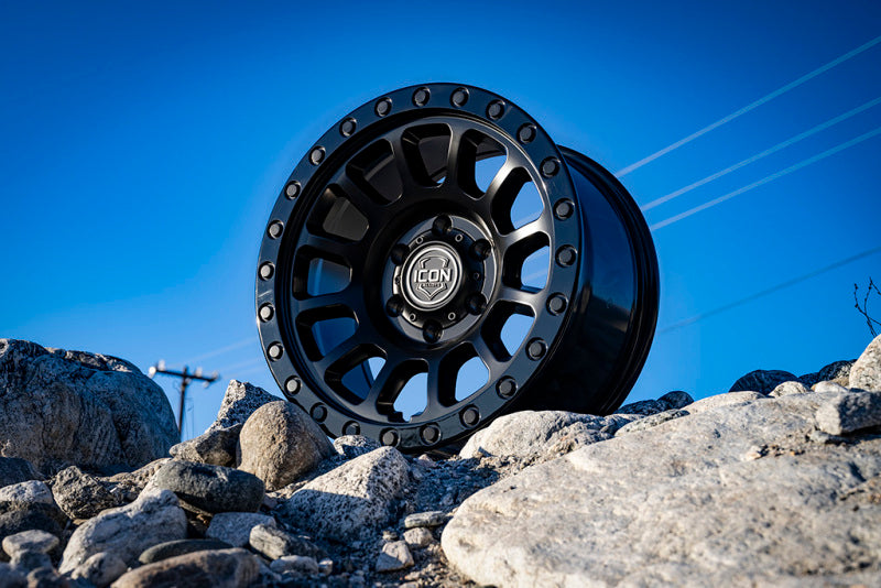 ICON 8017855557DB - ICO8017855557DB - ICON Hulse 17 X 8.5 5 X 150 25mm Offset 5.75in BS Double Black - Shipped in Europe - Tuningsupply.com