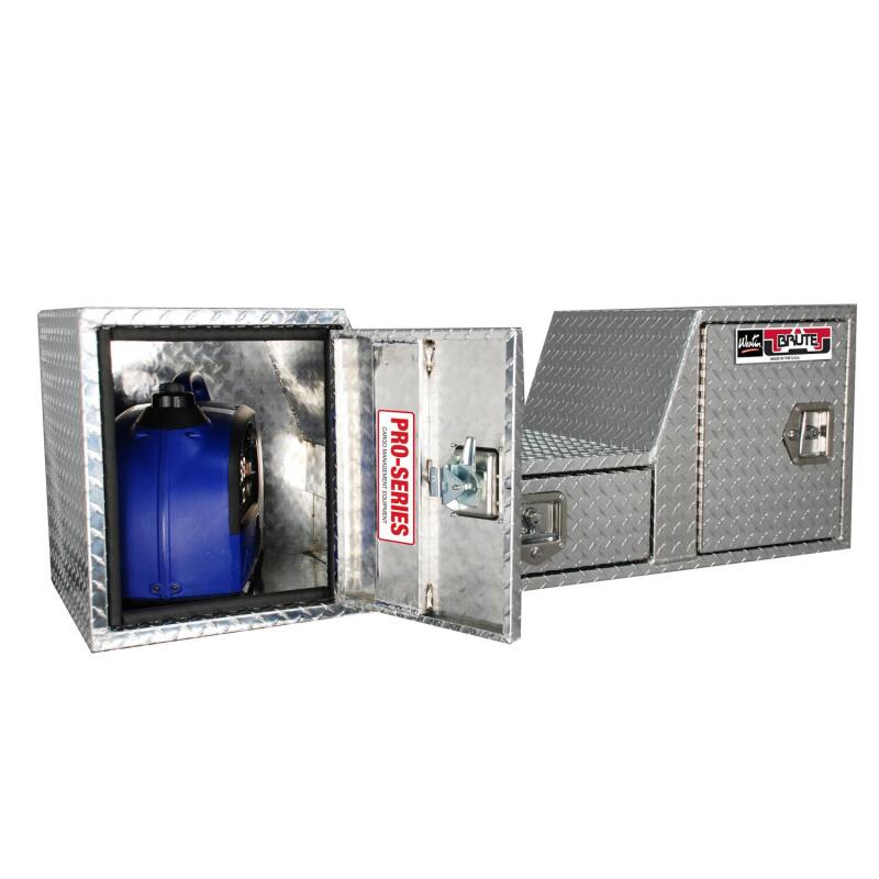 Westin 80-RB257D - WES80-RB257D - Westin/Brute V Shape Goose Neck 5th Wheel 57in Tailgate Box 1 Drawer/2 Swing Doors - Aluminum - Shipped in Europe - Tuningsupply.com