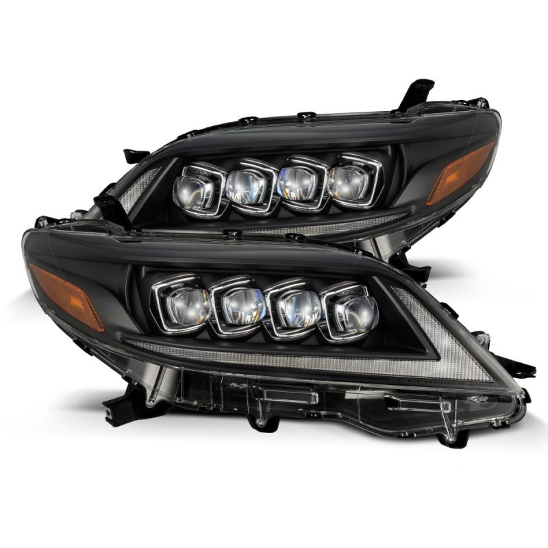 AlphaRex - ARX880768 - AlphaRex 2011+ Toyota Sienna NOVA LED Proj Headlights Plank Style Black w/Activ Light/Seq Signal/DRL - Shipped in Europe - Tuningsupply.com