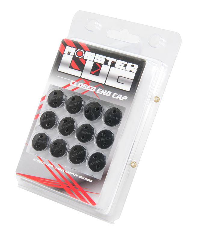 Wheel Mate 33007B - WHM33007B - Wheel Mate Monster Lug Nut Caps - Black 14x1.50 - Shipped in Europe - Tuningsupply.com