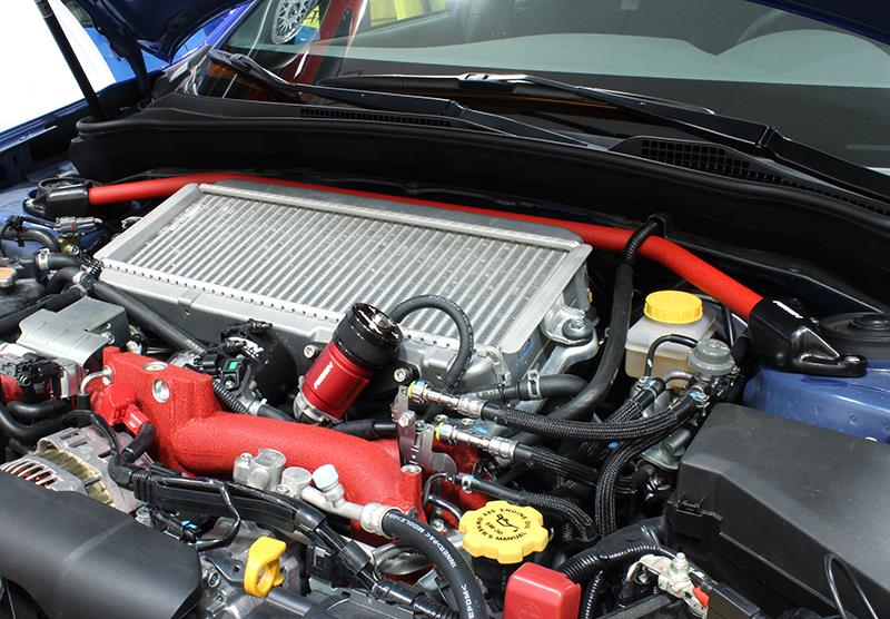 Perrin Performance PSP-SUS-056RD - PERPSP-SUS-056RD - PERRIN 08-14 WRX/STI/Impreza / 14-18 Forester / 13-17 Crosstrek / 05-09 Legacy FR Strut Brace - Red - Shipped in Europe - Tuningsupply.com