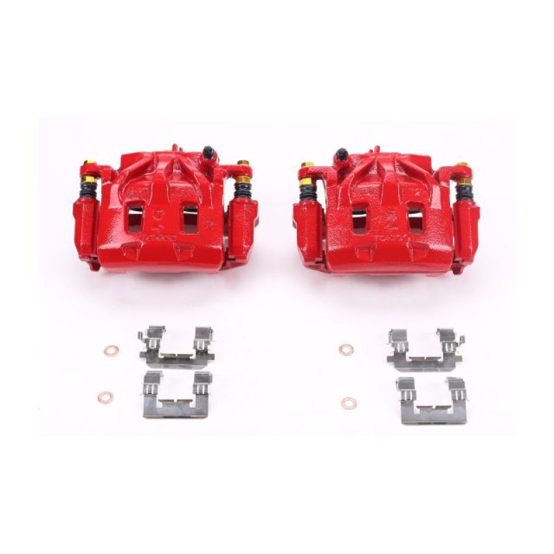 PowerStop S3348 - PSBS3348 - Power Stop 06-07 Subaru B9 Tribeca Front Red Calipers w/Brackets - Pair - Shipped in Europe - Tuningsupply.com