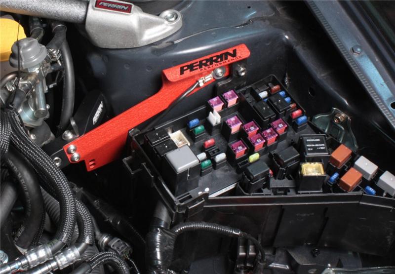 Perrin Performance PSP-BRK-402RD - PERPSP-BRK-402RD - PERRIN 08-14 Subaru WRX / 08-12 Impreza Master Cylinder Bracket - Red - Shipped in Europe - Tuningsupply.com