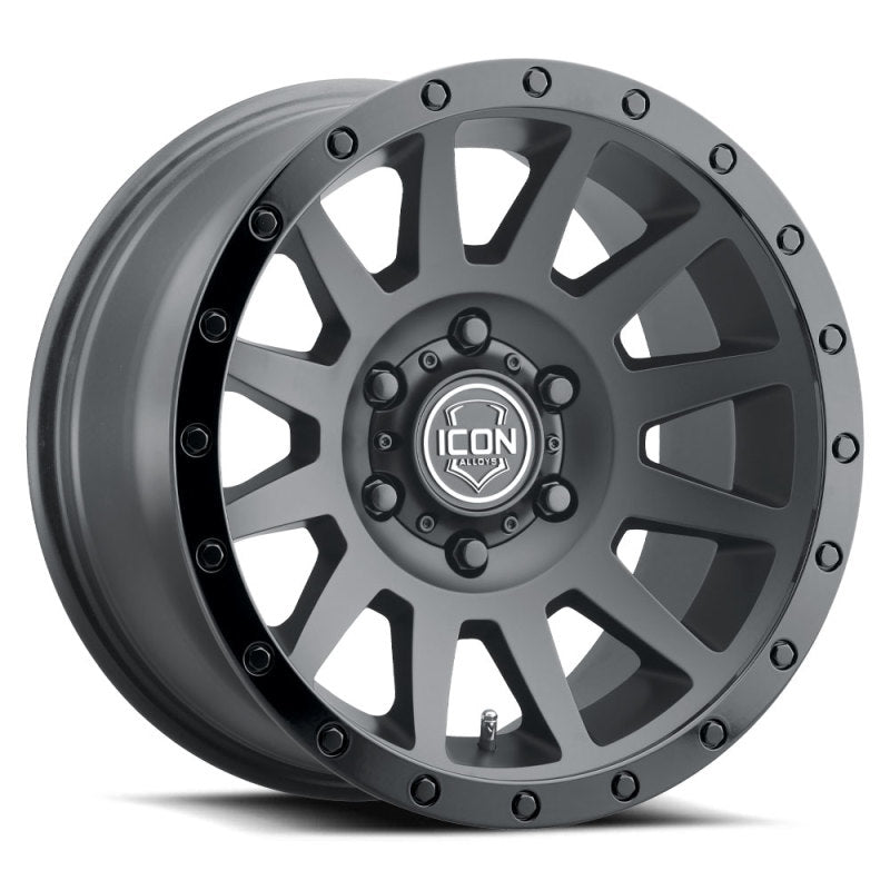 ICON 2017859057DB - ICO2017859057DB - ICON Compression 17x8.5 6x5.5 25mm Offset 5.75in BS 95.1mm Bore Double Black Wheel - Shipped in Europe - Tuningsupply.com